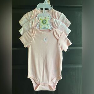 Little Me 3-pack Cuddly Bodysuits in pink